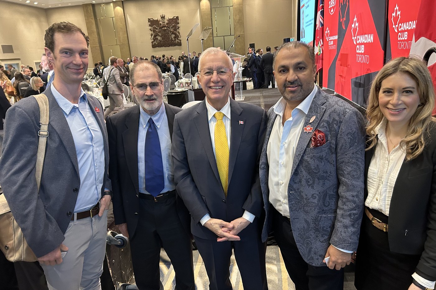 Zulq Malik with industry guests at a Canadian Club of Toronto event